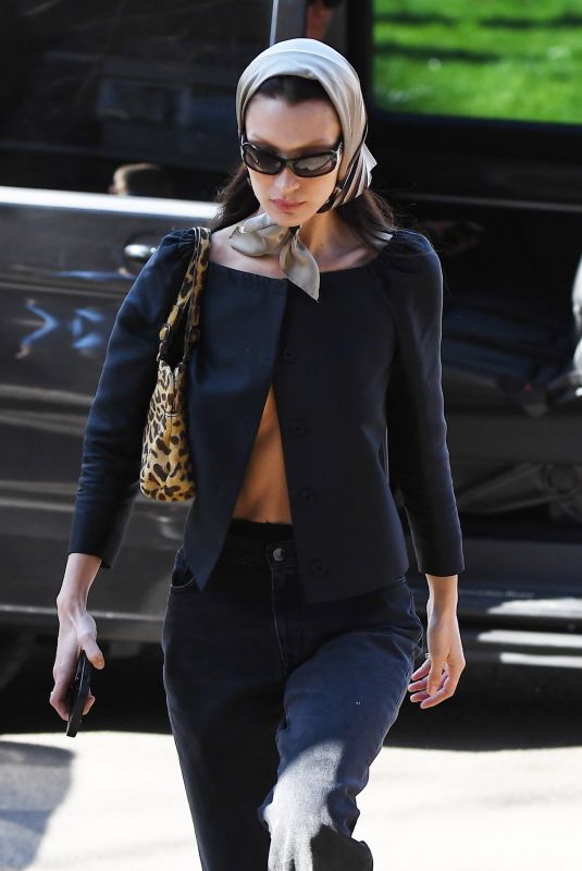BELLA HADID at Fondazione Prada Museum in Milan 02/27/2022