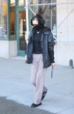 BELLA HADID Leaves Her Apartment in New York 02/15/2022