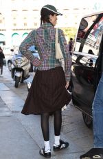 BELLA HADID Leaves Her Hotel in Milan 02/26/2022