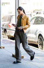 BELLA HADID Out and About in New York 02/10/2022