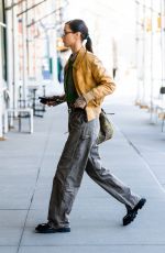 BELLA HADID Out and About in New York 02/10/2022