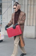 BELLA HADID Out and About in New York 02/16/2022