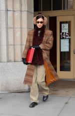 BELLA HADID Out and About in New York 02/16/2022