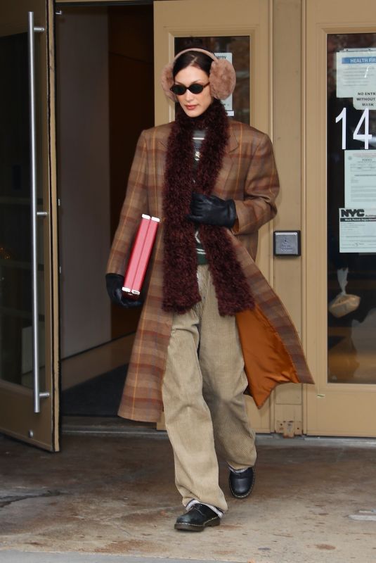 BELLA HADID Out and About in New York 02/16/2022