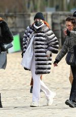 BELLA THORNE and Benjamin Mascolo Arrives to Versailles 02/16/2022