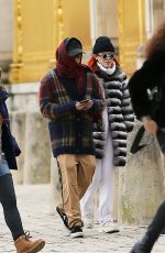 BELLA THORNE and Benjamin Mascolo Arrives to Versailles 02/16/2022
