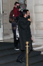 BELLA THORNE and Benjamin Mascolo Leaves Their Hotel in Paris 02/14/2022