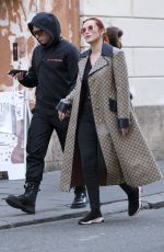 BELLA THORNE and Benjamin Mascolo Out Shopping in Rome 02/09/2022
