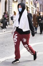 BELLA THORNE Out Shopping in Rome 02/09/2022