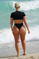 BIANCA ELOUISE in Swimsuit at a Beach in Miami 02/17/2022