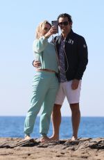 BRAUNWYN WINDHAM-BURKE and Sean Burke Out on the Beach in Newport Beach 01/30/2022