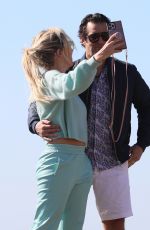 BRAUNWYN WINDHAM-BURKE and Sean Burke Out on the Beach in Newport Beach 01/30/2022