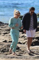 BRAUNWYN WINDHAM-BURKE and Sean Burke Out on the Beach in Newport Beach 01/30/2022