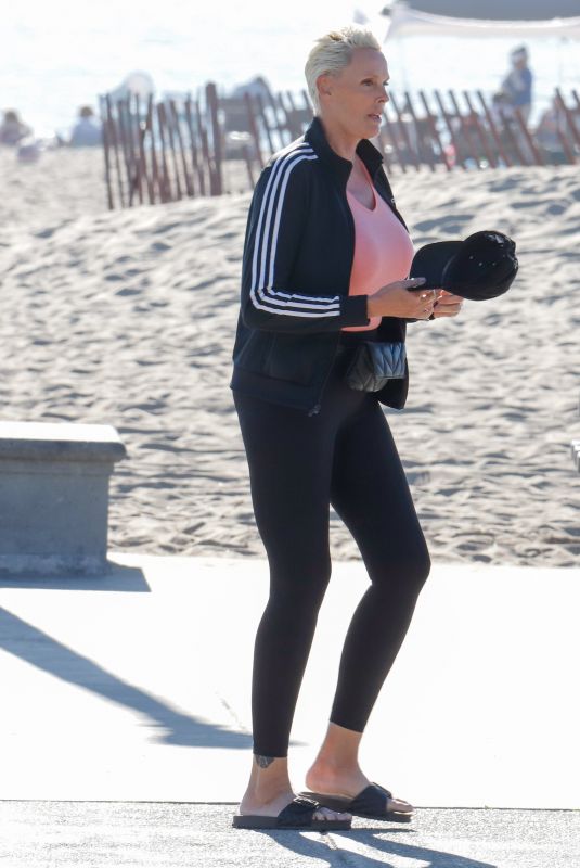BRIGITTE NIELSEN Out at a Beach in Los Angeles 02/09/2022