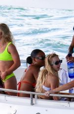 BRITTANY MATHEWS at a Bachelorette Party on a Boat in Miami 02/27/2022