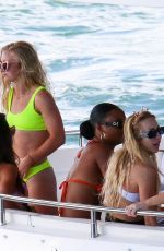 BRITTANY MATHEWS at a Bachelorette Party on a Boat in Miami 02/27/2022