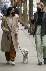 CAMILA MENDES and LILI REINHART Out with Their Dogs in Vancouver 01/30/2022