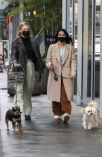 CAMILA MENDES and LILI REINHART Out with Their Dogs in Vancouver 01/30/2022