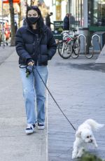 CAMILA MENDES Out with Her Dog in Vancouver 02/10/2022