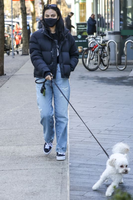 CAMILA MENDES Out with Her Dog in Vancouver 02/10/2022