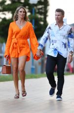 CANDICE WARNER Out for Dinner Date at Coogee Pavilion in Sydney 02/19/2022