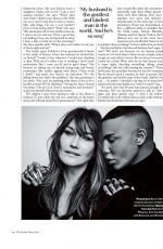 CARLA BRUNI in The Sunday Times Style, February 2022