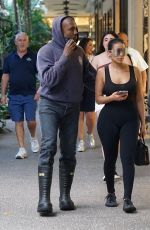 CHANEY JONES and Kanye West Out for Lunch in Miami 02/24/2022