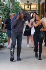 CHANEY JONES and Kanye West Out for Lunch in Miami 02/24/2022