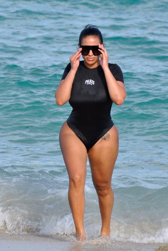 CHANEY JONES in Swimsuit at a Beach in Miami 02/26/2022