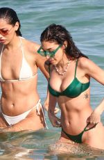 CHANTEL JEFFRIES and CINDY KIMBERLY in Bikinis on the Beach in Miami 02/05/2021