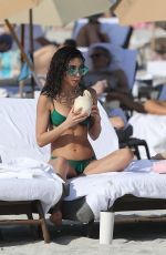 CHANTEL JEFFRIES and CINDY KIMBERLY in Bikinis on the Beach in Miami 02/05/2021