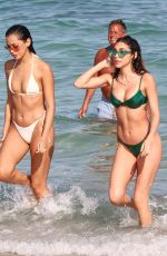 CHANTEL JEFFRIES and CINDY KIMBERLY in Bikinis on the Beach in Miami 02/05/2021