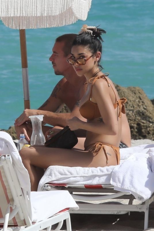 CHANTEL JEFFRIES in Bikini at a Beach in Miami 02/06/2022