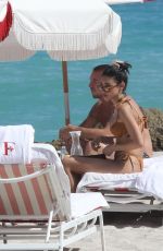 CHANTEL JEFFRIES in Bikini on the Beach in Miami 02/06/2022