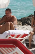 CHANTEL JEFFRIES in Bikini on the Beach in Miami 02/06/2022