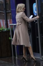 CHARLOTTE HAWKINS Arrives at Global Radio Studios in London 02/04/2022