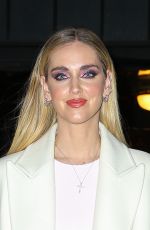 CHIARA FERRAGNI Leaves Her Hotel at New York Fashion Week 02/15/2022