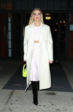 CHIARA FERRAGNI Leaves Her Hotel at New York Fashion Week 02/15/2022