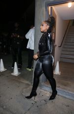 CHLOE BAILEY in Tights Night Out in Los Angeles 02/08/2022
