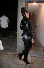 CHLOE BAILEY in Tights Night Out in Los Angeles 02/08/2022
