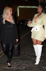 CHLOE FERRY Out with her Family for Dinner at Rio Brazilian Steak House in Newcastle 02/02/2022