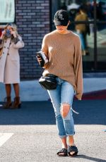 CHRISSY TEIGEN in Ripped Denim Out in West Hollywood 02/16/2022