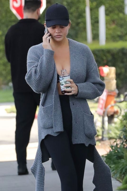 CHRISSY TEIGEN Out in Los Angeles 02/08/2022