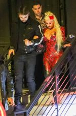 CHRISTINA AGUILERA and Matthew Rutler Night Out in Los Angeles 02/07/2022
