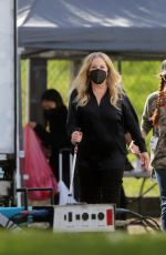 CHRISTINA APPLEGATE and LINDA CARDELLINI on the Set of Dead to Me New Season in Los Angeles 02/03/2022