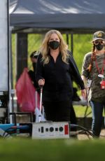 CHRISTINA APPLEGATE and LINDA CARDELLINI on the Set of Dead to Me New Season in Los Angeles 02/03/2022