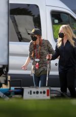 CHRISTINA APPLEGATE and LINDA CARDELLINI on the Set of Dead to Me New Season in Los Angeles 02/03/2022
