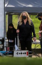 CHRISTINA APPLEGATE and LINDA CARDELLINI on the Set of Dead to Me New Season in Los Angeles 02/03/2022
