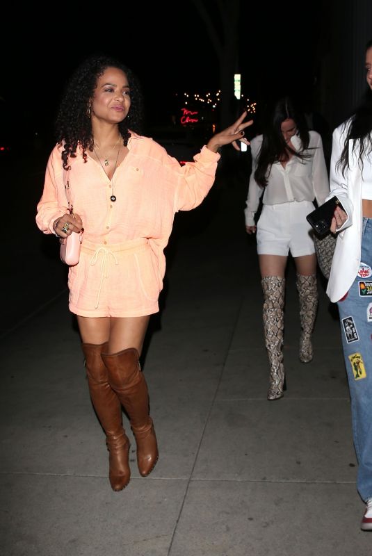 CHRISTINA MILIAN and NICOLE WILLIAMS Out for Dinner at Mr. Chow in Beverly Hills 02/11/2022