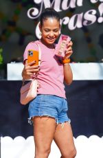 CHRISTINA MILIAN in Denim Shorts at Beignet Box in Los Angeles 02/14/2022